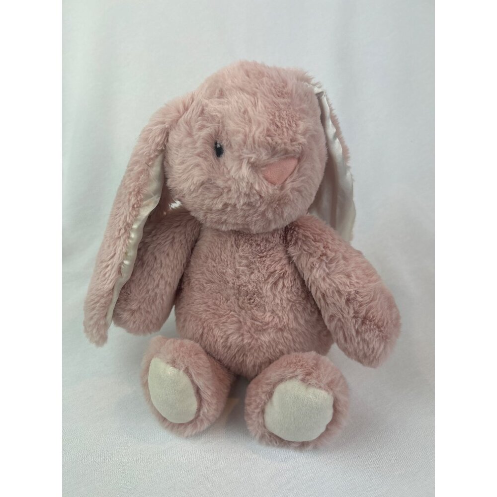Smart Create Imagine Pink Plush Bunny Baby Rattle Embroidered Eyes Satin Ears